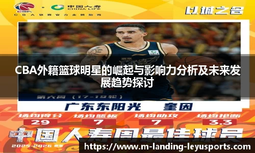 CBA外籍篮球明星的崛起与影响力分析及未来发展趋势探讨